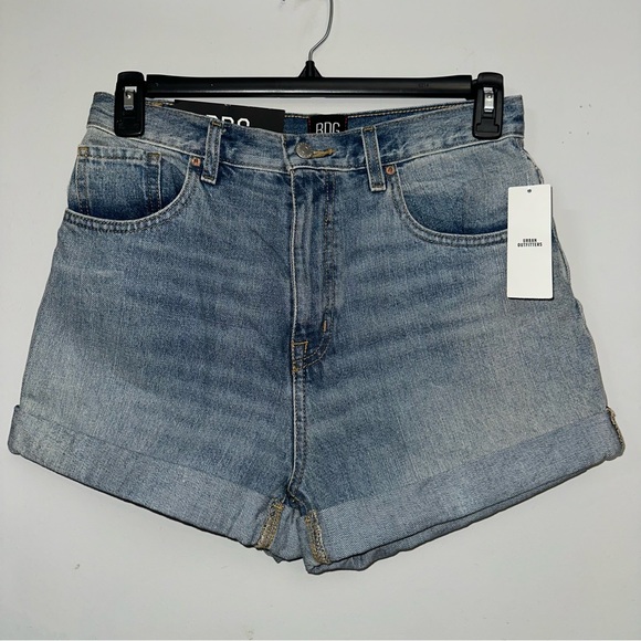 BDG Pants - BDG Mom High Waist Denim Faded Blue Jean Shorts